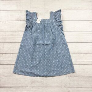NWT Crewcuts Flutter Sleeve Chambray Dress